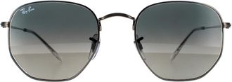 Ray-Ban zonnebril zeshoekige RB3548N 004/71 Gunmetal Dark Gray Gradiënt
