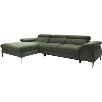 Vente-Unique Pascal Morabito - Divano letto in Velluto Verde - Angolo a sinistra - sepina di