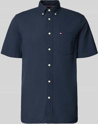 Tommy Hilfiger Regular Fit Freizeithemd aus reiner Baumwolle in Marine, Gr&ouml;&szlig;e XXL