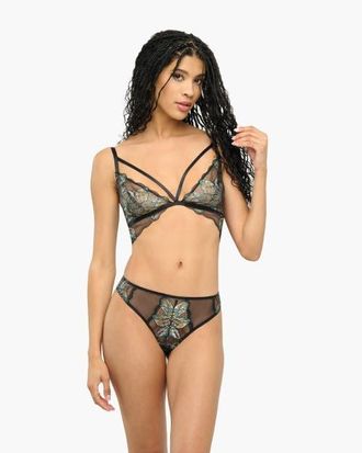 Cosabella Paradiso Ouvert Bikini in Black/cappero at Nordstrom, Size X-Large
