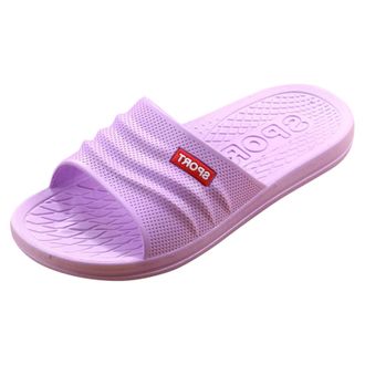 Generic Elevated Ladies Summer Slippers Open Toe Shoes with Non Slip Bathroom Sole for Women Comfortable Indoor Outdoor Slide Sandals (Purple, 4)