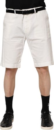 Dolce & Gabbana White Chinos Cotton Stretch Men Casual Mens Shorts