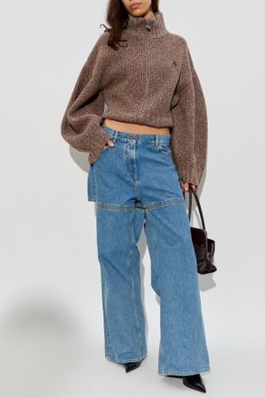 The Attico Leather Belt, Womens, Blue