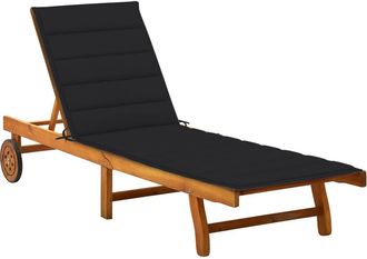 vidaXL Vidaxl - Tumbona De Jard&iacute;n Con Coj&iacute;n Madera Maciza De Acacia