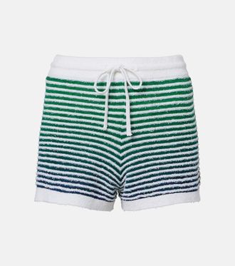 Loewe Paulas Ibiza striped cotton-blend shorts