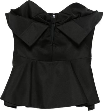 Alexander McQueen Strapless Corset Top - Dames - Tops zonder mouwen - Zwart - S - Leer - Tops