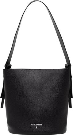 Patrizia Pepe Dames, Tassen, Zwart, Maat: ONE Size Leer