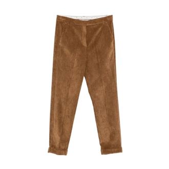 iBlues Iblciurma Tapered Broeken - Dames - Broeken - Bruin - Maat: S Corduroy