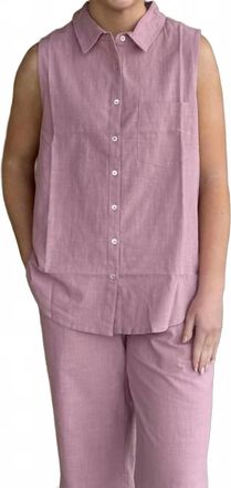 Dylan Kelly Button Top In Soft Pink