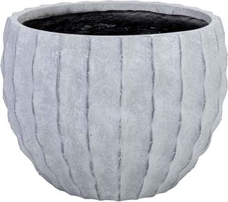 Wanderlust Deco Macetero De Fibra De Vidrio Blanco 50x50x37.5cm