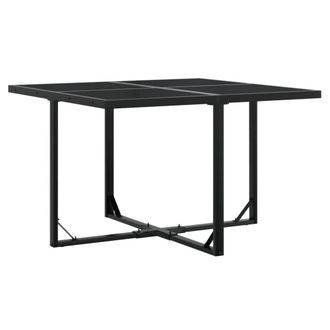 Berkfield Home Beautiful 9 Piece Garden Dining Set Black Poly Rattan