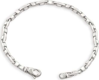 Pompeii3 Mens 14k Gold (16gram) or Platinum (30gram) 4mm Link Bracelet 8.5