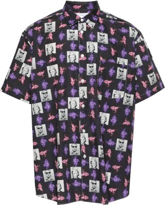 Comme Des Gar&ccedil;ons Andy Warhol Print Poplin Overhemd - Heren - Korte mouwen Overhemden - Veelkleurig - M - Overhemden