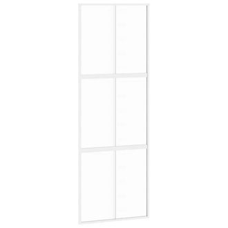 Berkfield Home Sliding Door White 76x205 cm Tempered Glass & Aluminium