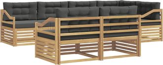 vidaXL Conjunto De Sof&aacute;s De Exterior 7 Uds. Blanco Y Antracita Vidaxl