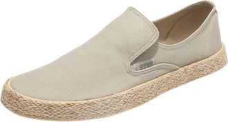 Generic Canvas Slip On for Men Lightweight Linen Shoes Comfortable Loafers Shoes Flat Sneakers Orthopedic Walking Shoe Casual Shoe Minimalist Solid Color Snea