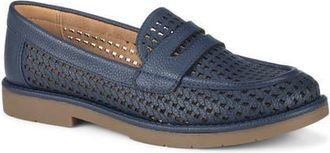 BareTraps Calli Woven Faux Leather Loafer in Navy at Nordstrom, Size 8.5