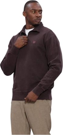 Butcher of Blue Army Sweat Half Zip - Heren - Sweatshirts - Rood - S - Katoen - Hoodies & sweatvesten