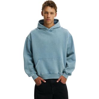 Cotton On Box Fit Hoodie in Steel Blue Wash at Nordstrom, Size Xx-Large