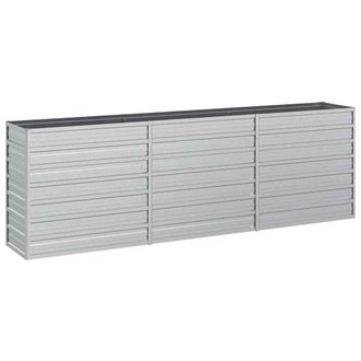 vidaXL Vidaxl - Arriate De Acero Galvanizado Plateado 240x40x77 Cm