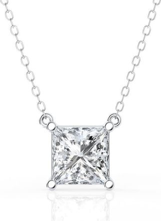 Grown Brilliance 2 Carat Princess Lab Grown Diamond Pendant Necklace