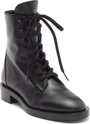 Stuart Weitzman Sondra Lace-Up Combat Boot in Black at Nordstrom Rack, Size 5.5