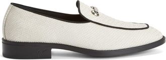 Giuseppe Zanotti Archibald snakeskin-effect leather loafers - men - other fibers/Calf Leather/Rubber/Calf Leather - 40 - White