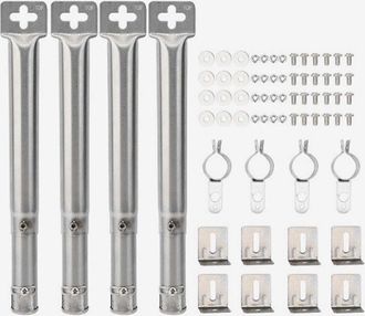 OEM Juego De 4 Quemadores Tubulares Universales Ajustables De Repuesto En Acero Inoxidable, Extensibles De 31 Cm A 42 Cm, Compatibles Con La Mayor&iacute;a De La