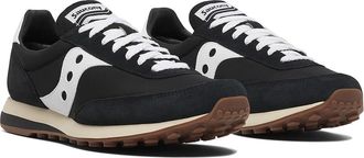 Saucony Originals Trainer 80 Walking Shoes Black/White : Mens 12 - Womens 13.5 Medium, Suede/Textile