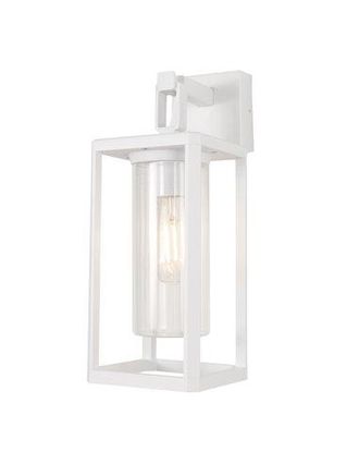 Mantra Mantra Aplique Exterior Cl&aacute;sico Tipo Farol Blanco Alps, Con Cilindro De Cristal Transparente E27 Ip65