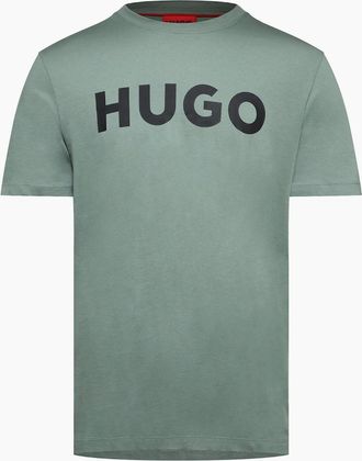 HUGO BOSS Mens Dulivio Logo Print T-Shirt - Logo Print T-Shirt - Green - Size: 44