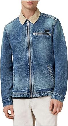 AllSaints Rothwell Denim Jacket Mens Jacket Washed Indigo : MD, Cotton/Denim