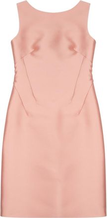 Alberta Ferretti Pink Round Neck Midi Dress