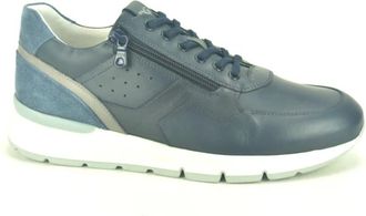 Nero Giardini Blauw Runner N.+ Tiret Sneakers - Heren - Sneakers - Blauw - 44 EU - Leer - Schoenen