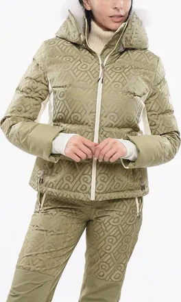 Yves Salomon Monogram Ski Jacket with Fur Yves Salomon