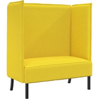 vidaXL Vidaxl - Sofa De Espalda Alta Amarillo Claro 109 X 56 X 121 Cm Tela