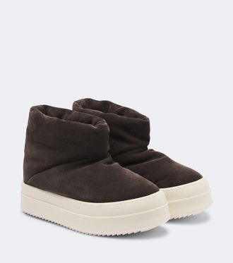 Rick Owens Mega Bumper suede ankle boots