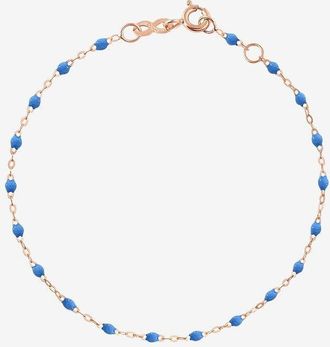 Gigi Clozeau Ros&eacute;gold- und Harz-Armband Classique Gigi Bleu Fluo