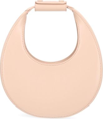 Staud Neutrals Moon Crescent-Shaped Leather Shoulder Bag