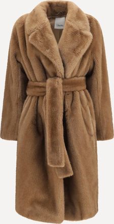 Max Mara Miss Coat in faux fur Female 46