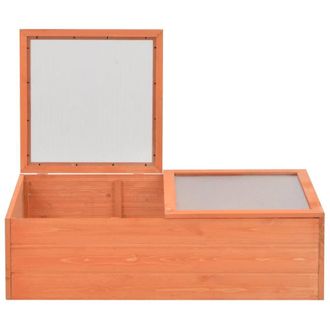 Berkfield Home Greenhouse Wood 100x50x34 cm in Brown | Size: 100 x 50 x 34 cm