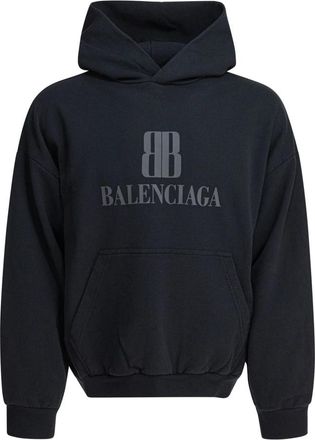 Balenciaga Nano BB Hoodie - Heren - Hoodies - Zwart - M - Katoen - Hoodies & sweatvesten