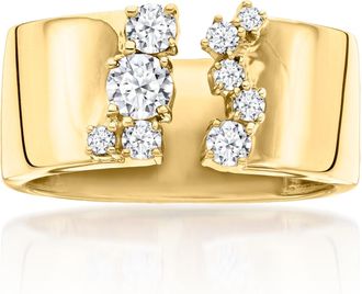 Ross-Simons Lab-Grown Diamond Open-Space Ring in 18kt Gold Over Sterling