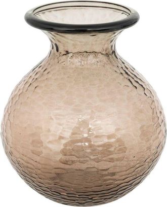 Atmosphera Atmosphera - Jarr&oacute;n De Cristal Martillado Alric Brown H33cm Cr&eacute;ateur DInt&eacute;rieur