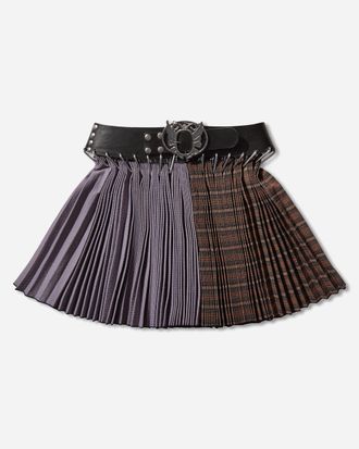 Chopova Lowena Women s Cotton Mini Carabiner Skirt Purple / Brown