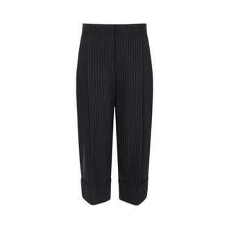 Elisabetta Franchi Pantaloni Pinces al Ginocchio - - Trousers - Donna - Blu - S