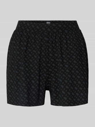 HUGO BOSS Regular Fit Pyjama Shorts aus Viskose-Mix Modell B LOGO SHORTS in BLACK, Gr&ouml;&szlig;e XXL
