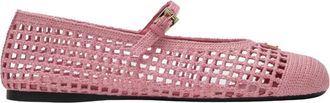 Prada Ballerinas, female, Pink, Size: 10 US Crochet Espadrille
