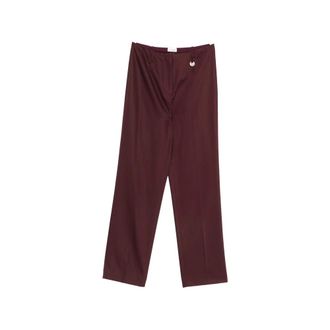 Burberry Straight Trousers - female - Burberry - Straight Trousers - Red - 2XS - Trousers