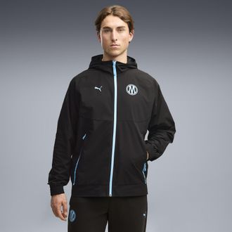 Puma Giacca in tessuto con zip Olympique de Marseille PUMATECH da uomo, Abbigliamento, Nero, 3XL